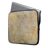 Housse Pour Ordinateur Portable Texture de lin rustique personnalisée (devant gauche)