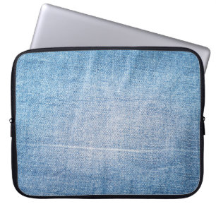 Housse Pour Ordinateur Portable Texture des jeans en denim bleu