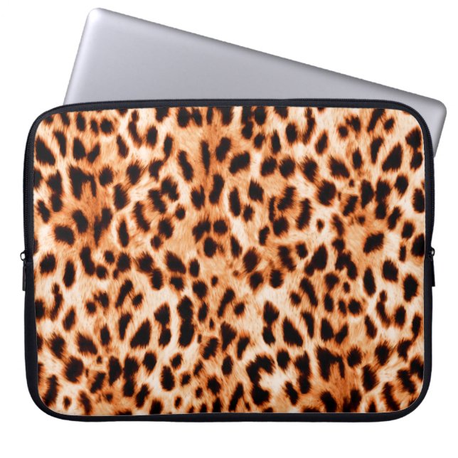 Housse Pour Ordinateur Portable texture Empreinte de léopard (Devant)