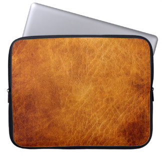 Housse Pour Ordinateur Portable texture en cuir Brown