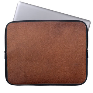 Housse Pour Ordinateur Portable texture en cuir Brown