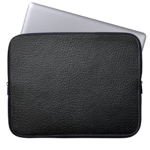 Housse Pour Ordinateur Portable Texture en cuir noir et cuir fond, texture