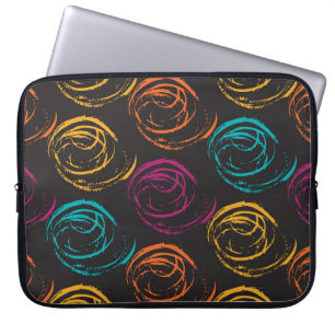 Housse Pour Ordinateur Portable Texture grange peinte à la main. Élément géométriq