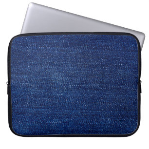 Housse Pour Ordinateur Portable Texture of Denim jeans fabric background