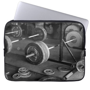 Housse Pour Ordinateur Portable THÉRAPIE (Barbells) - "Poids levant" Motivationnel