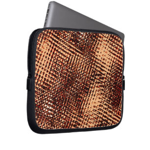 Housse Pour Ordinateur Portable Thick criss-cross scratches in orange with shadow