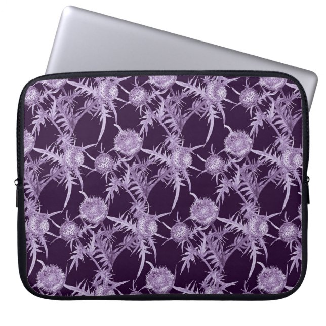 Housse Pour Ordinateur Portable THISTTLE violet motif (Devant)