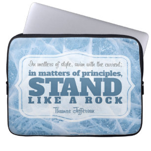 Housse Pour Ordinateur Portable Thomas Jefferson Citation Inspirationnelle "Princi