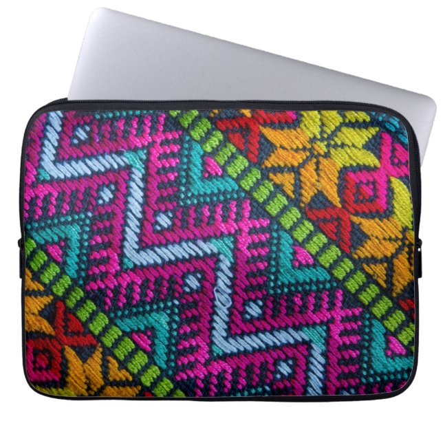 Housse Pour Ordinateur Portable Threads tissés ethniques (Devant)
