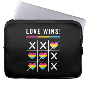 Housse Pour Ordinateur Portable Tic Tac Toe Loe Remporte La Fierté Pansexuelle LGB
