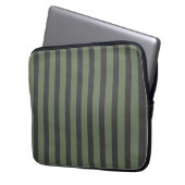 Housse Pour Ordinateur Portable Tic vert olive rayé moderne (devant gauche)