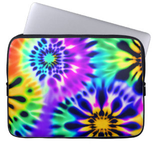 Housse Pour Ordinateur Portable Tie Dye Swirling Motif Design