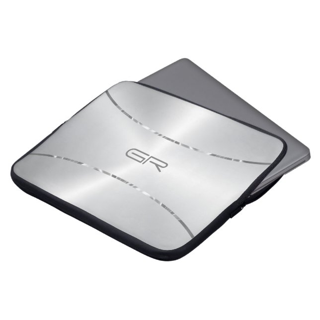 Housse Pour Ordinateur Portable Tige Arrière - plan argent accent (Devant haut)