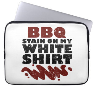 Housse Pour Ordinateur Portable Tige barbecue sur mon blanc