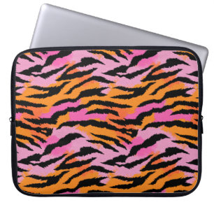 Housse Pour Ordinateur Portable Tiger Stripes Poster de animal Coloré Fille Glam