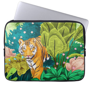 Housse Pour Ordinateur Portable Tigre de la Jungle