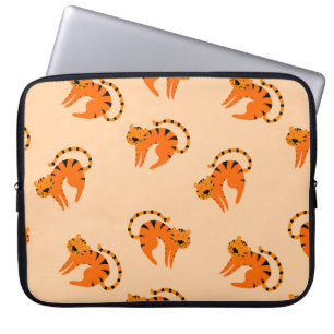 Housse Pour Ordinateur Portable Tigres de dessin : Impression Vintage pour enfants