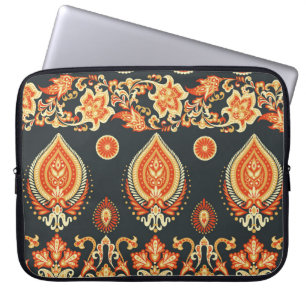 Housse Pour Ordinateur Portable Tissu ethnique oriental Paisley