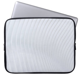 Housse Pour Ordinateur Portable Tissu rayé blanc et gris