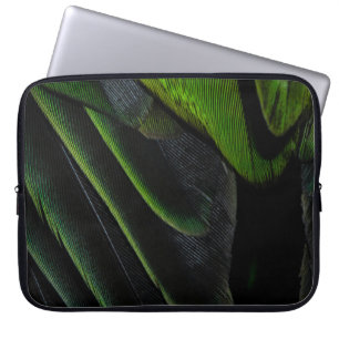 Housse Pour Ordinateur Portable Tissu vert et noir