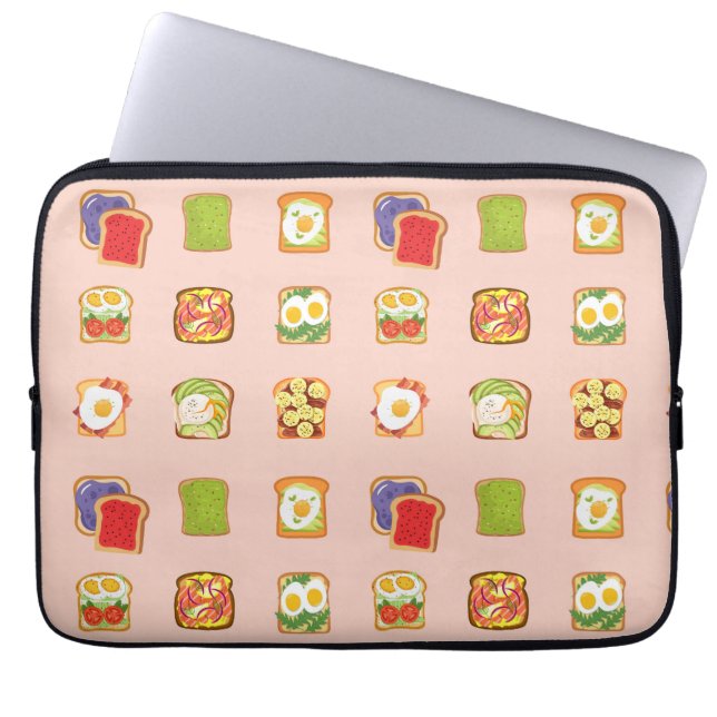 Housse Pour Ordinateur Portable Toast Brunch (Devant)