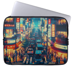 Housse Pour Ordinateur Portable Tokyo en mouvement