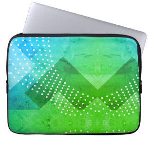 Housse Pour Ordinateur Portable Tons bleu vert déprimé