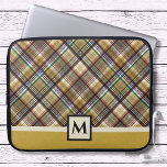 Housse Pour Ordinateur Portable Tons de la Terre préppants utilisés<br><div class="desc">Ce sac d'ordinateur portable sport plaid style motif sera l'un de vos favoris pour lui. Créé en deux tons motif de couleurs principalement brun et doré. Il suffit de personnaliser le texte du monogramme dans l'éditeur Zazzle facile.</div>