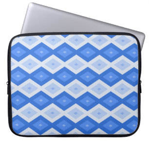 Housse Pour Ordinateur Portable Tons de motif de diamant bleu
