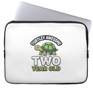 Housse Pour Ordinateur Portable Tortue Deux Ans Anniversaire Gravure Vintage Shi