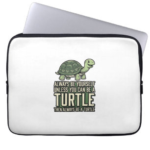 Housse Pour Ordinateur Portable Tortue Drôle Soyez Vous-Même Design De Chemise Vin