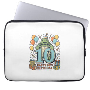 Housse Pour Ordinateur Portable Tortue mignonne Conception de fête vintage pour 10