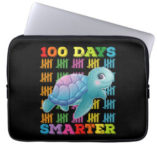 Housse Pour Ordinateur Portable Tortue plus intelligente depuis 100 jours 100e jou
