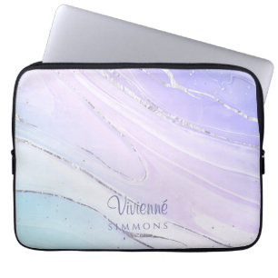 Housse Pour Ordinateur Portable Tosca rose violet Ombre marbre personnalisable