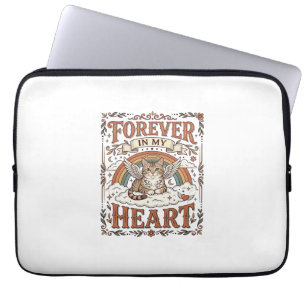 Housse Pour Ordinateur Portable Toujours Dans Mon Cœur Chat Mémorial Pont Arc-en-C
