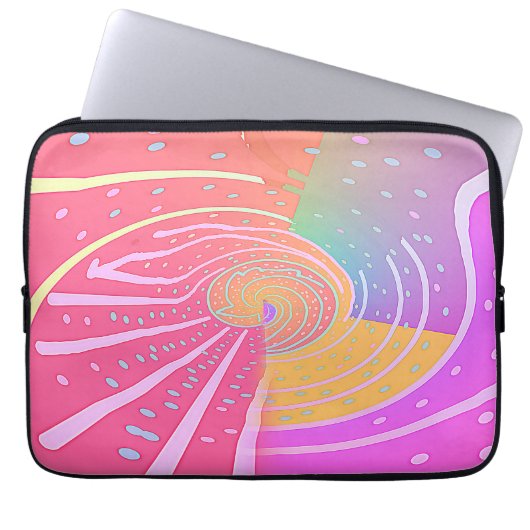 Housse Pour Ordinateur Portable Tourbillon Vortex Arc-en-ciel (Devant)