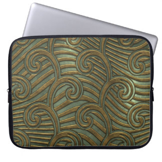 Housse Pour Ordinateur Portable Tourbillons métalliques : texture transparente.