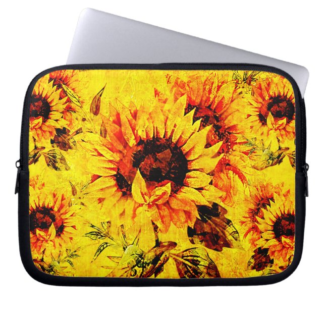 Housse Pour Ordinateur Portable Tournesol (Devant)