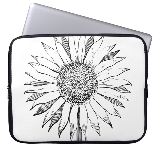 Housse Pour Ordinateur Portable Tournesol illustré (Devant)