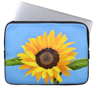 Housse Pour Ordinateur Portable Tournesol jaune contre soleil sur ciel bleu - été