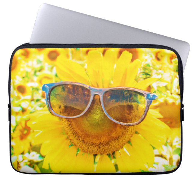 Housse Pour Ordinateur Portable Tournesol Shades Chic (Devant)