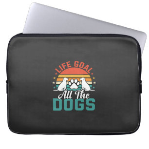 Housse Pour Ordinateur Portable Tous les chiens Amateur de chiens rétro