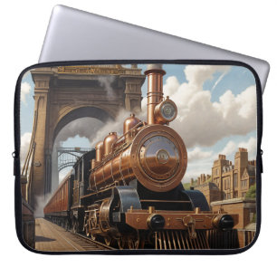 Housse Pour Ordinateur Portable Train à vapeur britannique au départ de Londres
