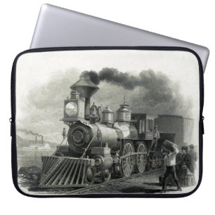 Housse Pour Ordinateur Portable Train à vapeur vintage