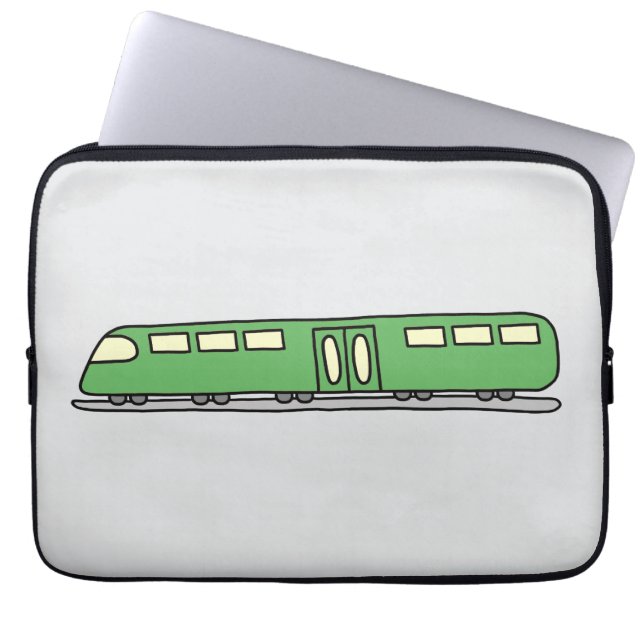 Housse Pour Ordinateur Portable Train vert (Devant)