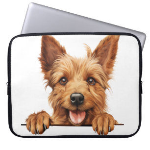 HOUSSE POUR ORDINATEUR PORTABLE TRÈS BROWN TERRIER AUSTRALIEN POPPY CHIEN