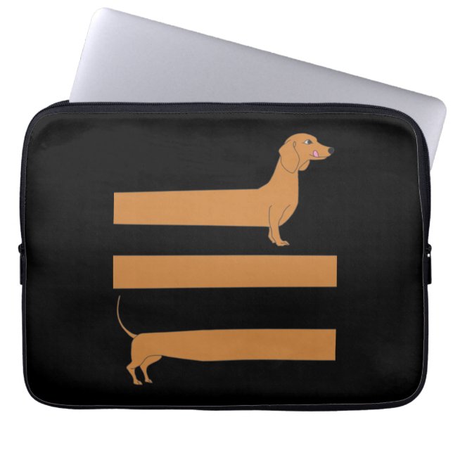 Housse Pour Ordinateur Portable Très long Dachshund drôle (Devant)