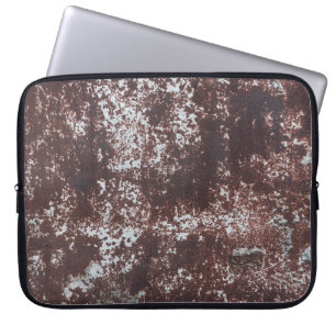 Housse Pour Ordinateur Portable Très vieux fer rouillé. Surface métallique texturé