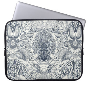 Housse Pour Ordinateur Portable Trésors de plage, coquillages, crabes, coraux et s