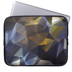 Housse Pour Ordinateur Portable Triangle brillant vintage, texture diamant.